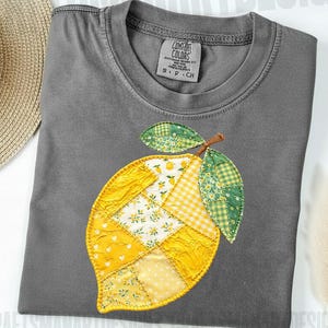 PNG de flor de limón patchwork, diseño de sublimación de limón cottagecore, sublimación veraniega femenina, gráfico veraniego cottagecore, PNG de limonada