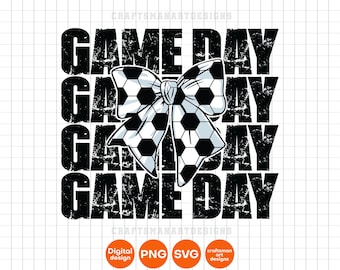 Retro Soccer Bow Png, Soccer Bow Png, Game Day Png, Coquette Soccer Png Svg, Soccer Lover Png, Soccer Ball Png, Soccer Gift Png
