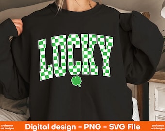 Checkered Lucky St Patrick's Day Coquette Png, St Patricks day svg, Lucky png, St Patrick,Lucky Vibes Svg, Lucky Vibes Png, St.Patrick's Day