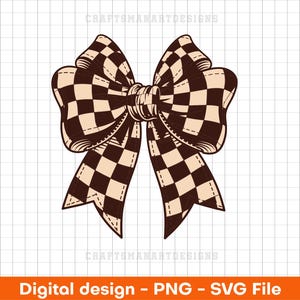 Checkered coquette bow png, Checkered coquette bow svg, race day png, race png, checkered bow png, sublimate designs download