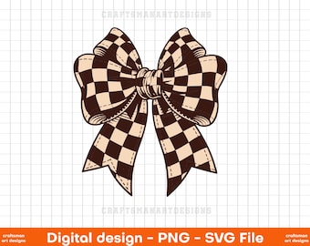Checkered coquette bow png, Checkered coquette bow svg, race day png, race png, checkered bow png, sublimate designs download
