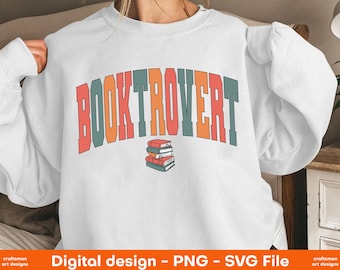 Booktrovert PNG, Booktrovert Book Png, Reading Funny Book Png, Trendy Bookish png, Book Lover Gift PNG Sublimation