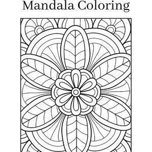 Printable Adult Mandala Coloring Pages