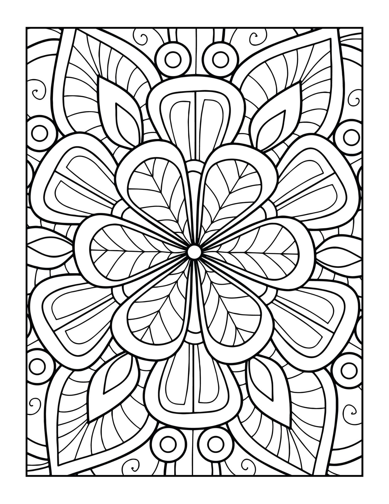 Printable Adult Mandala Coloring Pages - Etsy