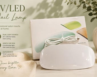 Lâmpada UV/LED para secagem de esmalte em gel e unhas postiças.