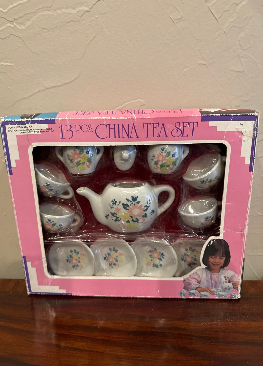 13 Piece Childrens China Tea Set Etsy
