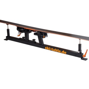 Morsa de esqui para preparação de esquis alpinos, freestyle e freeride. Suporte de esqui para encerar e afiar as bordas.