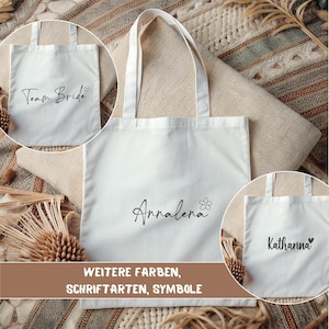 Personalisierbare Baumwolltasche | Stofftasche mit Name personalisiert | Geschenk für Geburtstag, Hochzeit, JGA, Valentinstag | nachhaltig