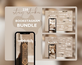 230 Story Sticker Bookstagram Bundle | cozy bookstagram