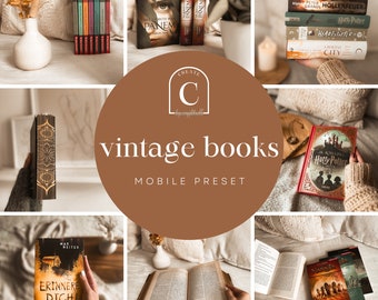 Lightroom Mobile Preset vintage books | bookstagram preset | Instagram Filter