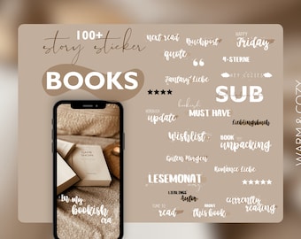 100+ Instagram Story Sticker books  | cozy bookstagram