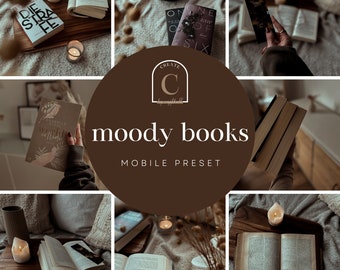 Lightroom Mobile Preset moody books | bookstagram preset | Instagram Filter