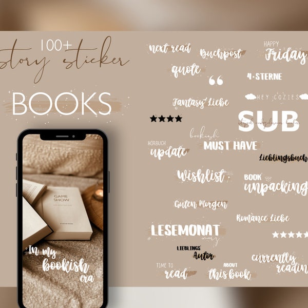 100+ Instagram Story Sticker books  | cozy bookstagram