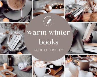 Lightroom Mobile Preset warm winter books | bookstagram preset | Instagram Filter