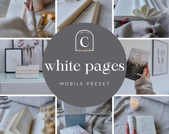 Lightroom Mobile Preset white pages | bookstagram preset | Instagram Filter