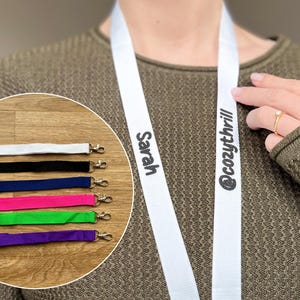 Personalisiertes Schlüsselband | Lanyard | mit Ausweis Hülle | für Messe, JGA, Festival, Party, Geburtstag, Einschulung | mit 3D-Effekt