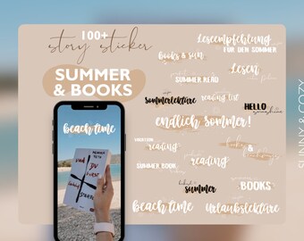 100+ Instagram Story Sticker summer & books | cozy bookstagram