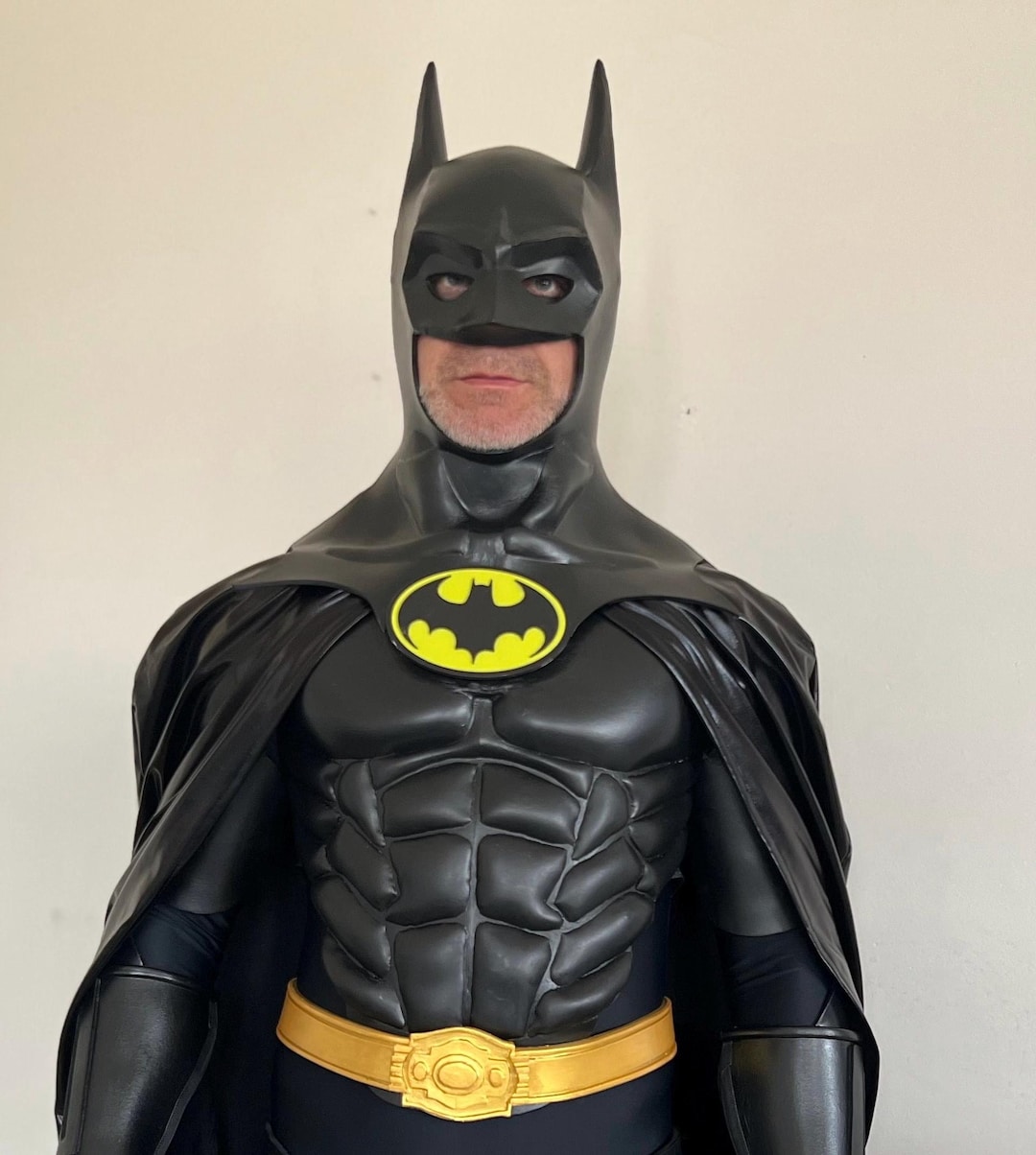 Batman Full Costume 1989 Bat Suit Halloween Cosplay Burton Keaton