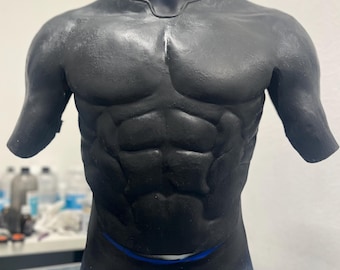 Muscle Armor Rubber Generic Superhero Hero Chest Muscles Abdominal Cosplay Halloween Armor