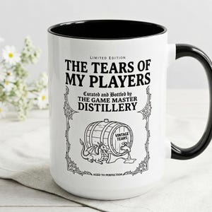 Tears of My Players Mug - Funny DnD Game Night Coffee Cup - Geeky Gift for Game Master, Tabletop GM, RPG Host, Campaign Leader, Nerd Friend