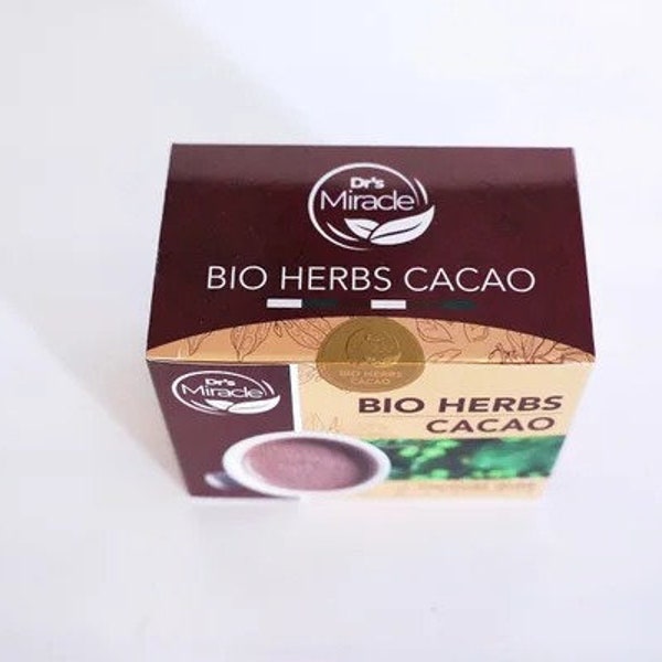 Bio herbs CACAO - Café instantané original Drs Miracle Bio Herbs pour homme, toujours jeune