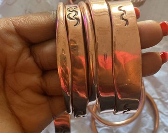 100% pure copper bracelet from Katanga in DR Congo