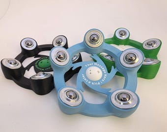 Bola giratoria de bolos + soporte + expositor con 5 rodamientos y personalización / Regalo de bolos