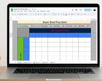 Automated Super Bowl LIX Party Pack | Squares & Prop Bet Tracker
