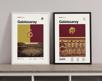 Galatasaray Retro Football Poster Set (Digital Download)