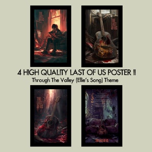 4 pôsteres épicos de alta qualidade de Last of Us, Last of Us, impressões, arte de parede, pôster, presentes, apocalíptico, pôster retrô, vibrante, para download