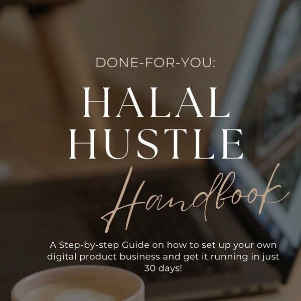 DPP 2024 MRR Halal Hustle Handbook Droits de marque privée Un marketing sans visage fait pour vous Halal Hustle Revendre des produits numériques plr