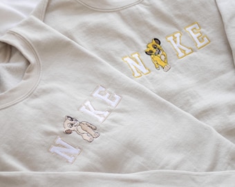 König der Löwen Stickerei Sweatshirt, Nala und Simba Sweatshirt
