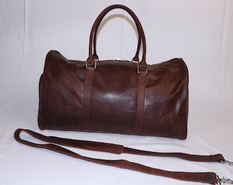 Full Grain Leather Duffle Bag-Leather Travel Cabin Bag-Leather Gym Bag-Overnight Weekend Bag-Personalized gifts-Gift for him Weekender Bag