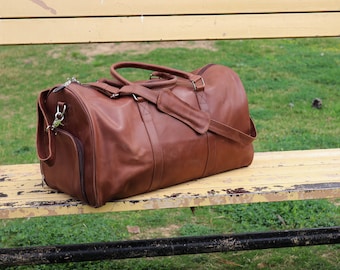 Bolso de cuero personalizado para hombre-Bolso de fin de semana-Bolso de gimnasio de cuero-Bolso de cabina-Bolso de lona grande-Bolso de cuero para hombre-Bolso de noche de cuero