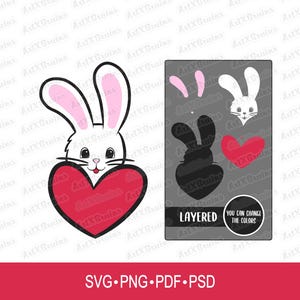 Easter Bunny laser cut file | png, svg, psd, pdf