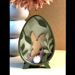 Easter Laser 3D Layered File | Double-Sided Shelf Sitter | Window Decor SVG