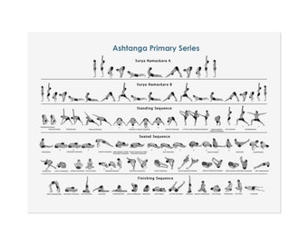 Yoga Ashtanga Primary Series Printable PDF 8.5x11 Two-sided - Etsy