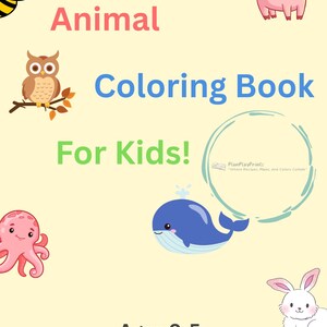 Animal Coloring Book for Kids: 28 Fun Pages (PDF Download)