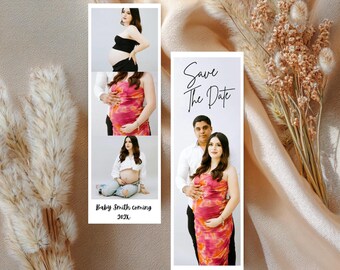 Personalized Baby Shower Invitation Bookmark Style | Save the Date