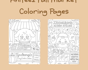 Ateez Aniteez Fall Market Printable Coloring Book PDF