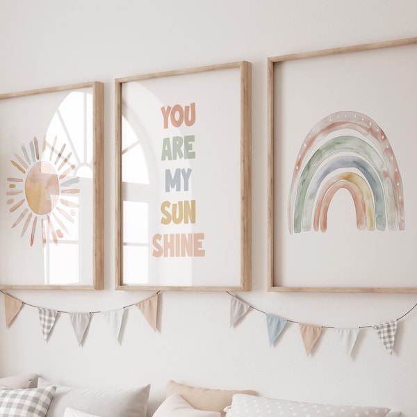 You Are My Sunshine Wall Art Nursery - Etsy