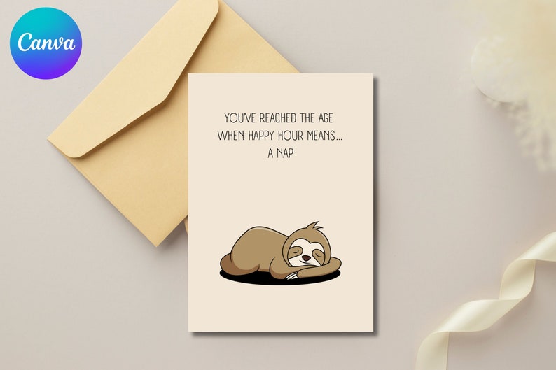 Cute Sloth Birthday Card Printable Birthday Card Funny Birthday Card cute-sloth-birthday-card-printable-birthday-card-funny-birthday-card