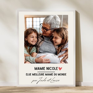 Affiche mamie personnalisée / Meilleure mamie du Monde, idéal pour cadeau fête des grands mères, cadeau pour grand-mère , mamie définition