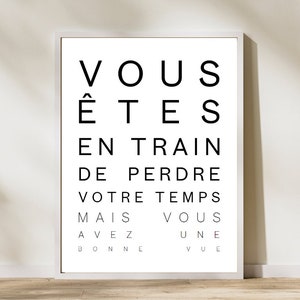 Good eyesight humor poster - Monoyer scale by LapetiteimpressionieFR