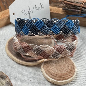 Verstellbares Mikro-Makramee-Gewebearmband/Boho/Boho Chic/Personalisierung