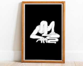 Crawling Horror Art Print: Creepy Monster Wall Hanging