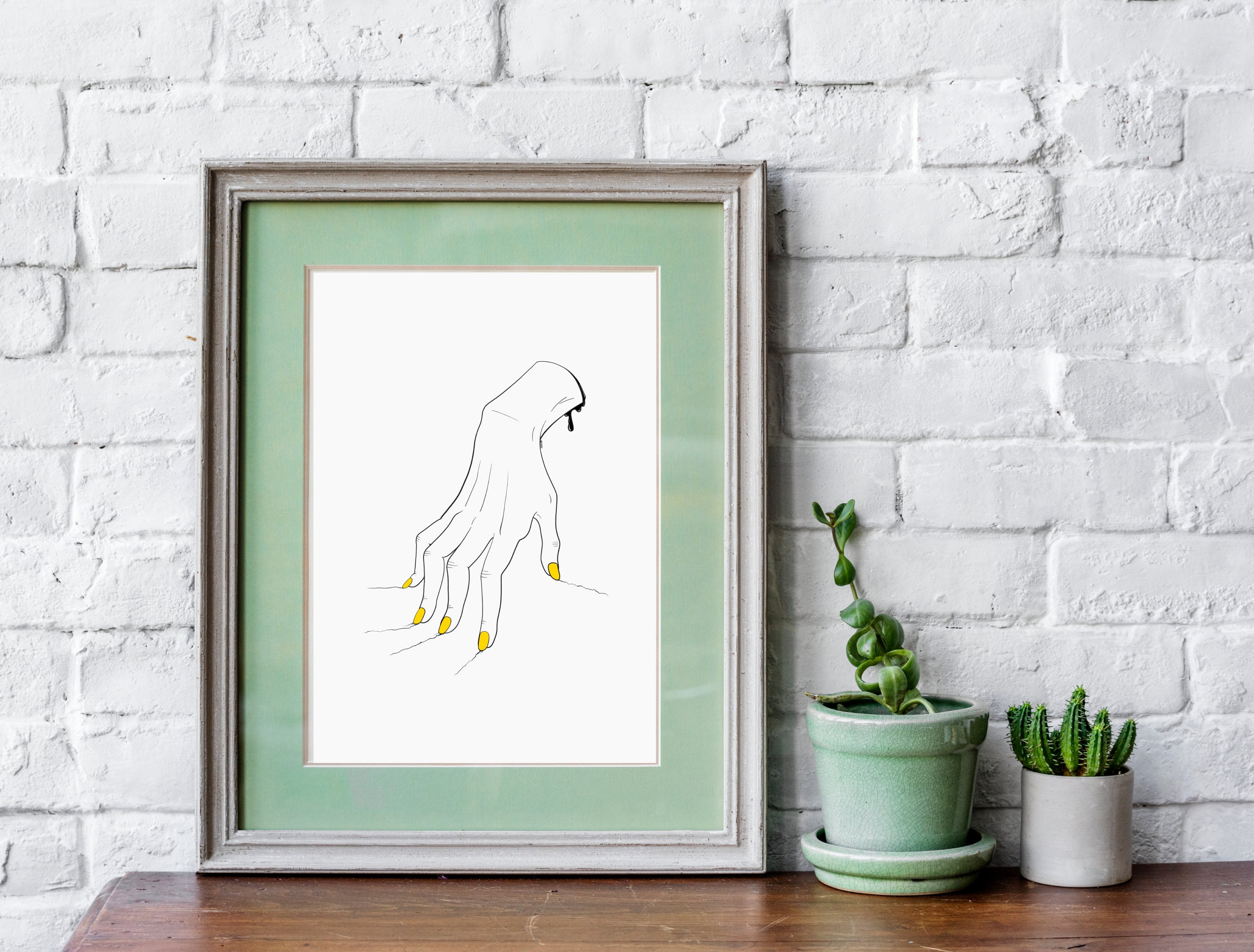 Scraping Hand Art Print: Gothic Horror Wall Decor - Etsy, image size:2700x2050