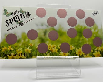 Hello Spring Sparchallenge - Rubbelchallenge für mehr Spaß beim Sparen!