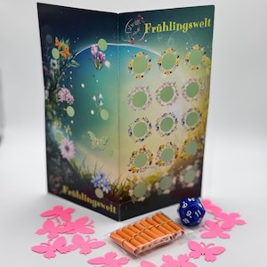 Frühlingswelt Sparchallenge mit Lose Umschlagmethode Budgeting A6 Sparspiel