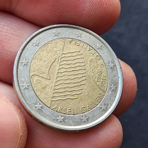 Collectible  2 euro coin Finland 2015 150th Anniversary - Birth of Akseli Gallen-Kallela